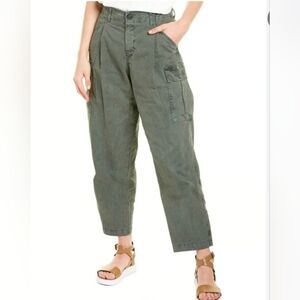 Anthropologie Velvet By Graham & Spencer Bev Utility Pants In Green Size 6